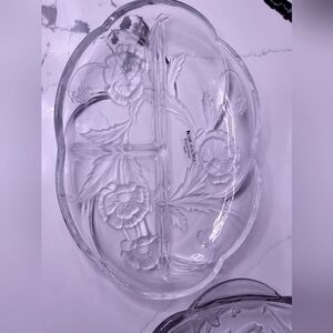 NEW ✨️ Vintage Savoir Vivre California Poppies Divided Serving Dish Mikasa